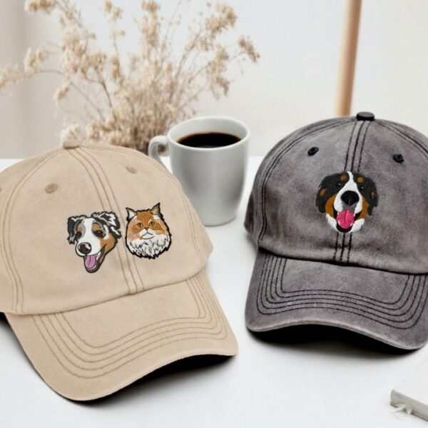 Custom Pet Embroidered Cap - Creem and Brown